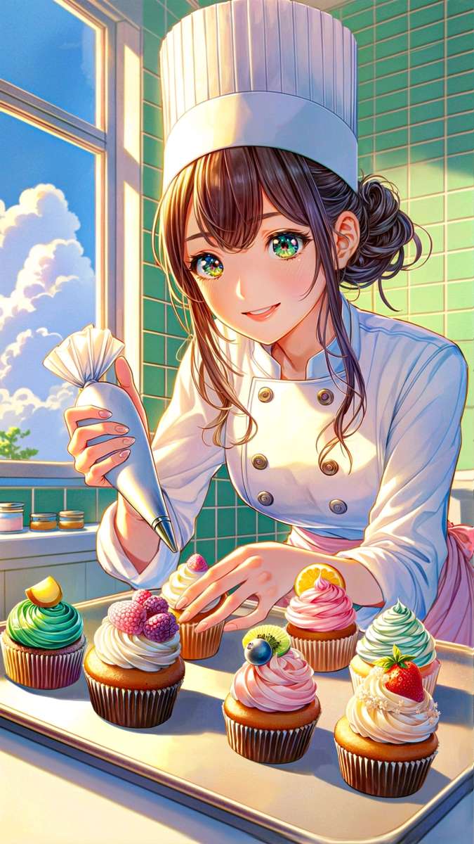 Robienie Babeczek w świecie Anime puzzle online