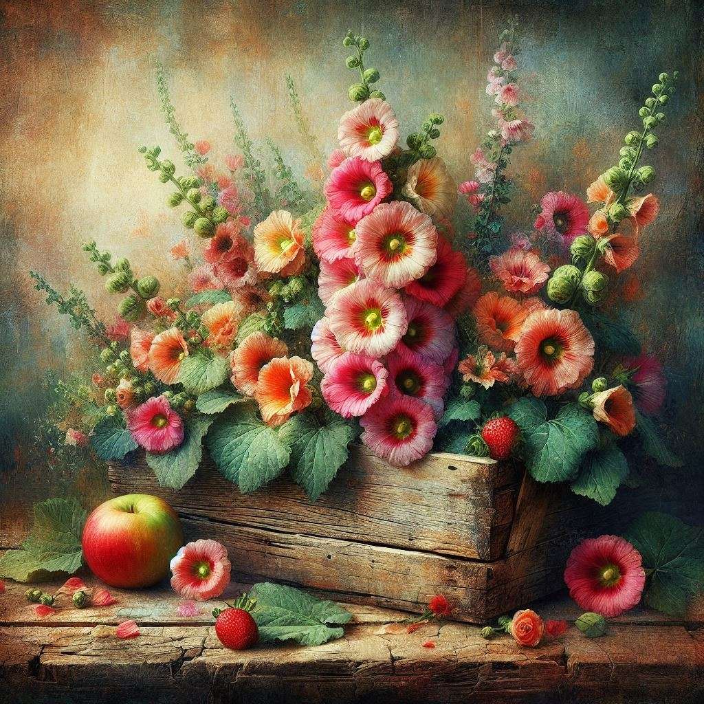 kolorowe malwy puzzle online