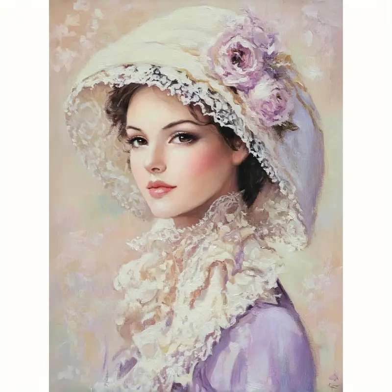 Elegant lady in lace jigsaw puzzle online