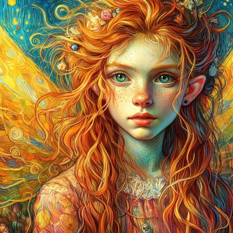 Une fille aux cheveux ébouriffés puzzle en ligne