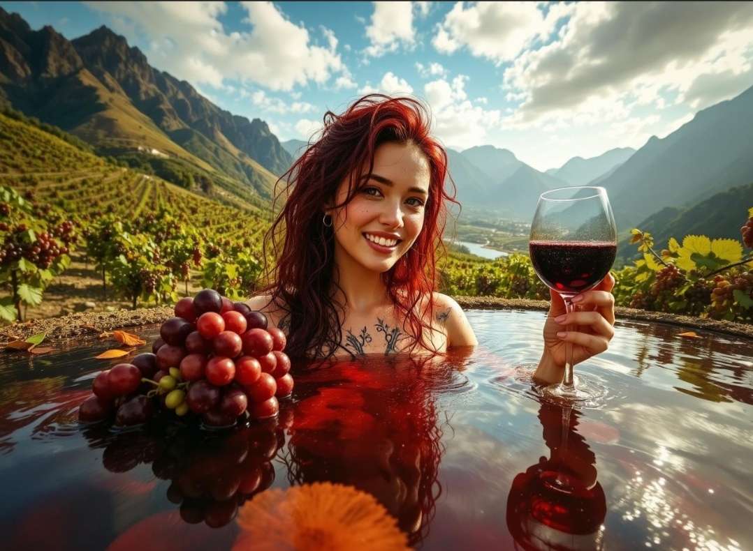 Koupání ve víně skládačky online