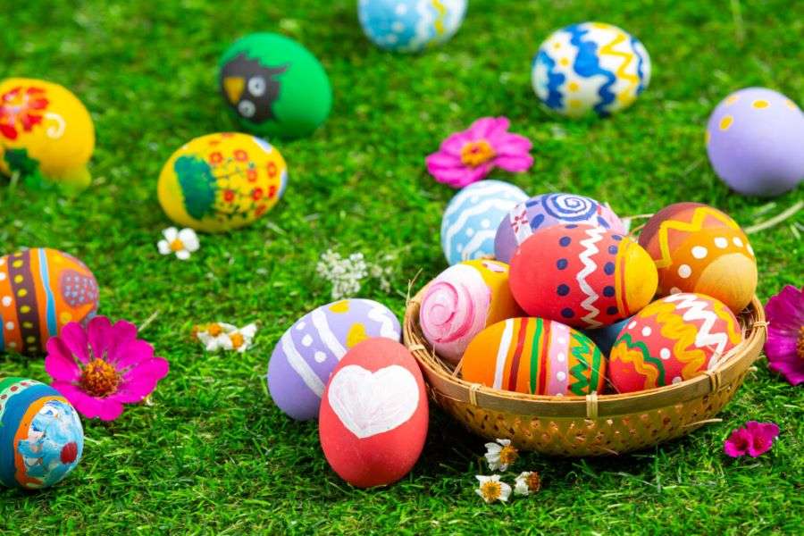Ovos de Páscoa coloridos puzzle online