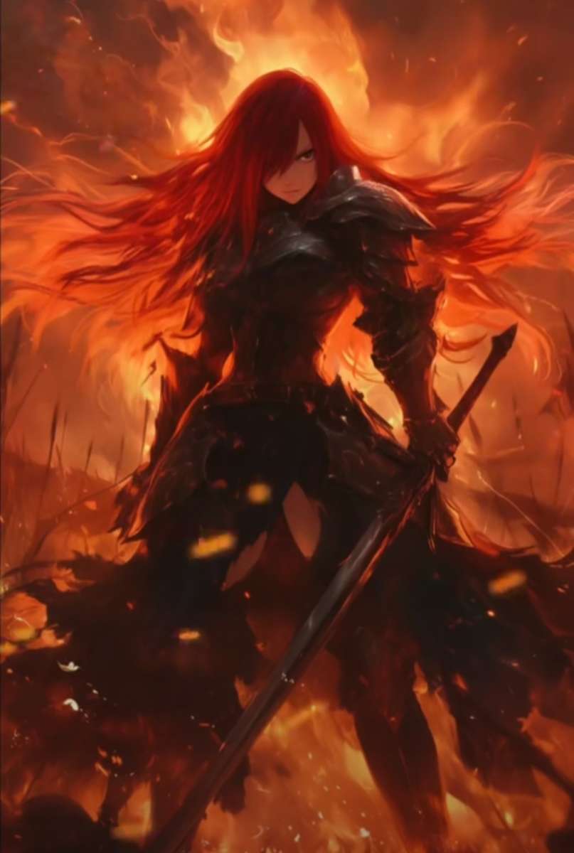 Erza Scarlett Fairy Tail puzzle online