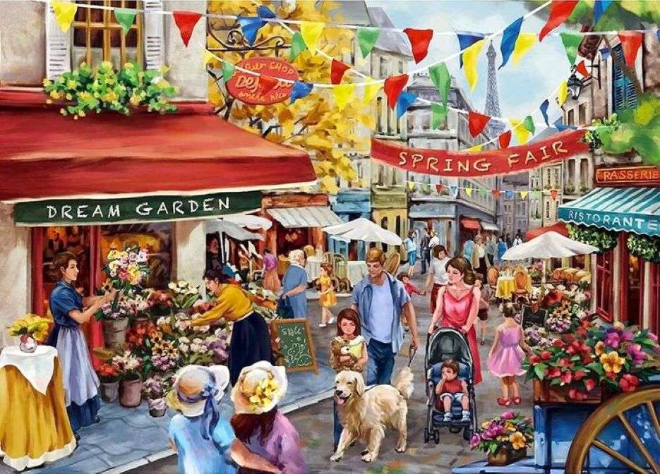 Ekspozycja na wiosnę kwiatową puzzle online
