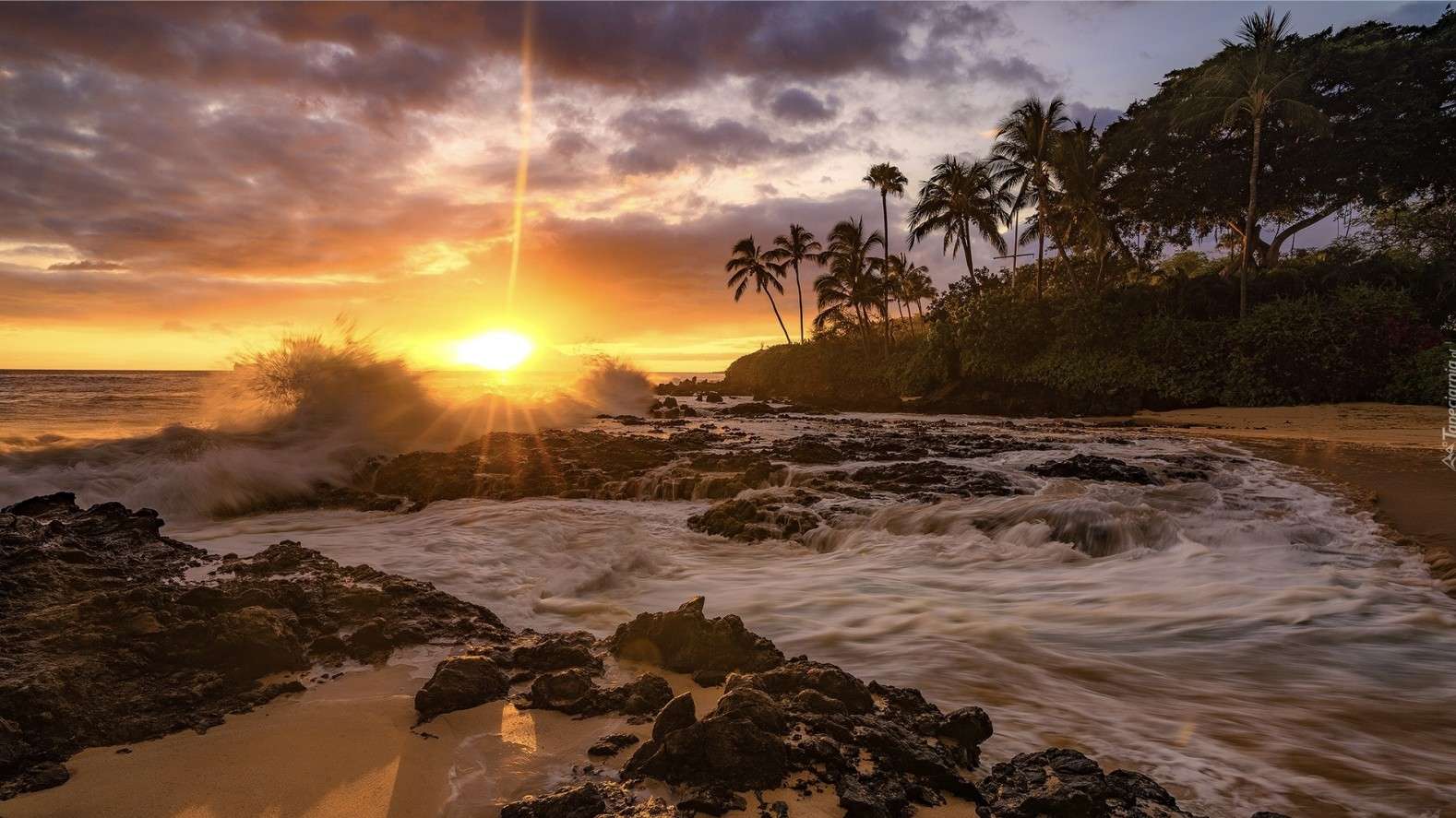 Naplemente a hawaii strandon online puzzle