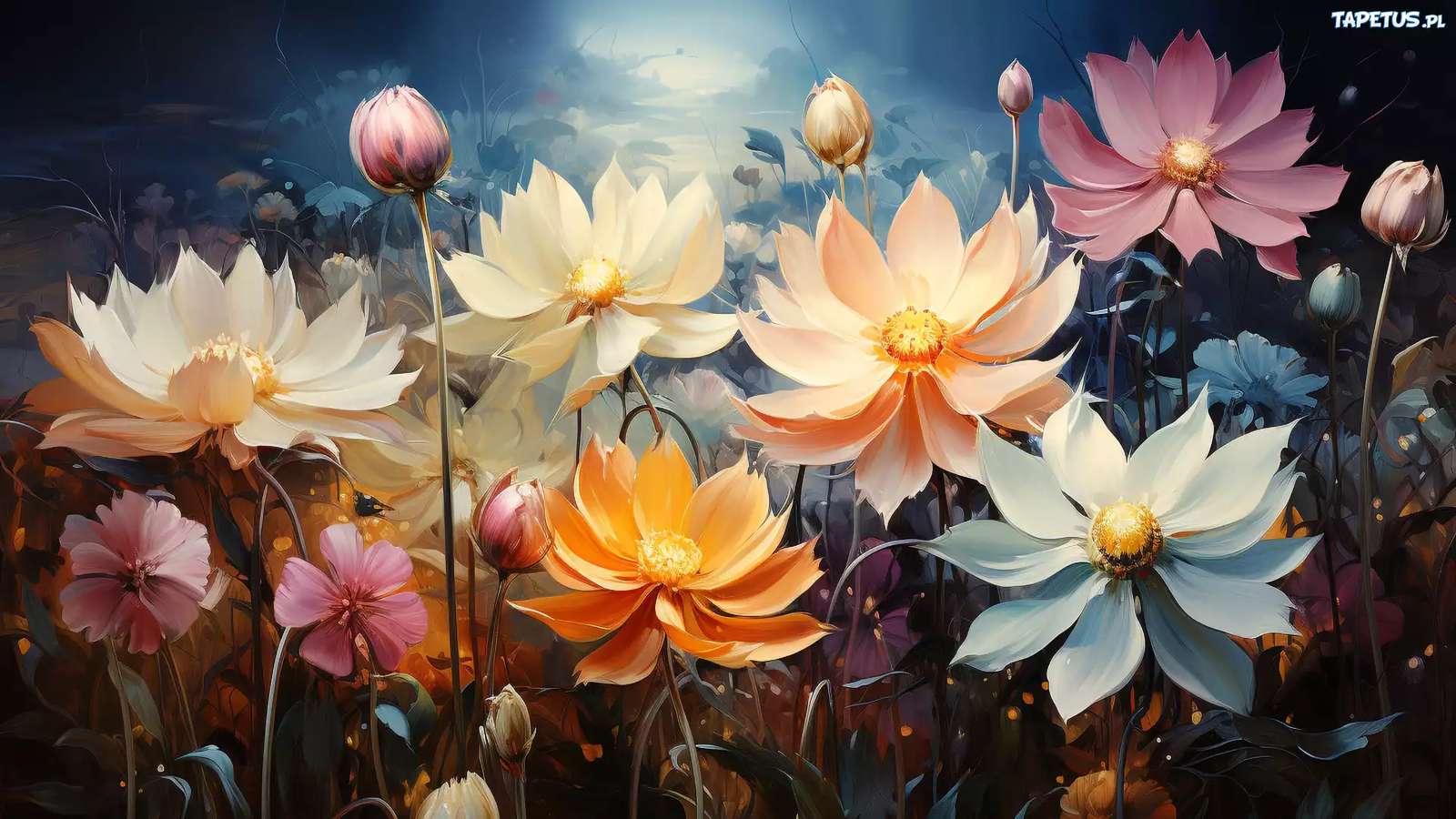 Kolorowe Kwiaty puzzle online
