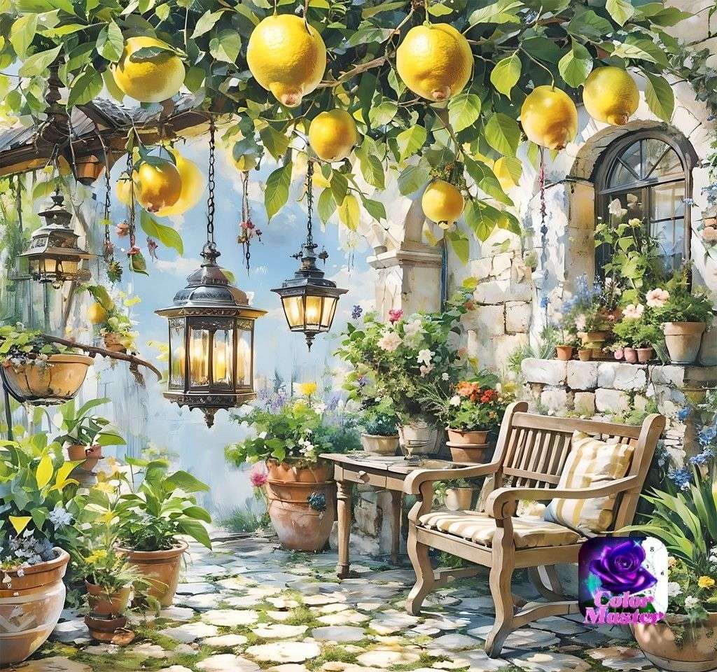 Latarnie w ogrodzie puzzle online