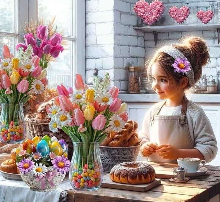 Kis húsvéti asszisztens kirakós online