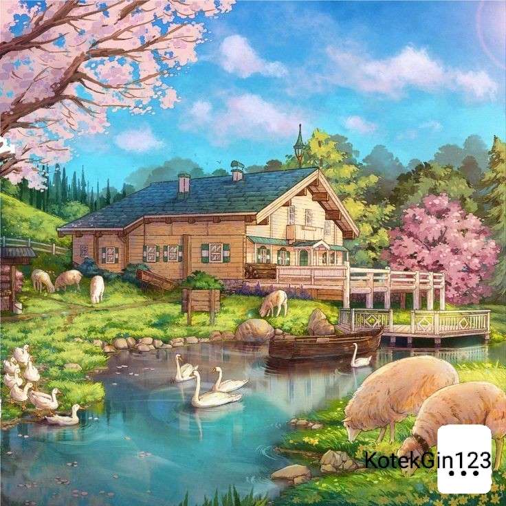 Przepiękny Widok z Rzeką puzzle online