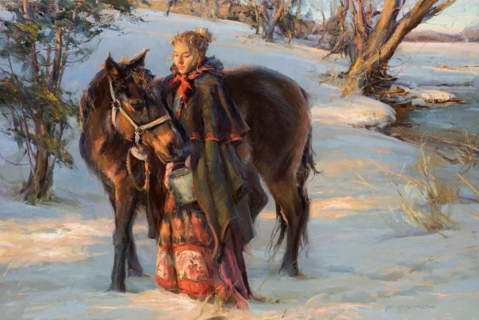 Játssz a napfényben a hóban kirakós online