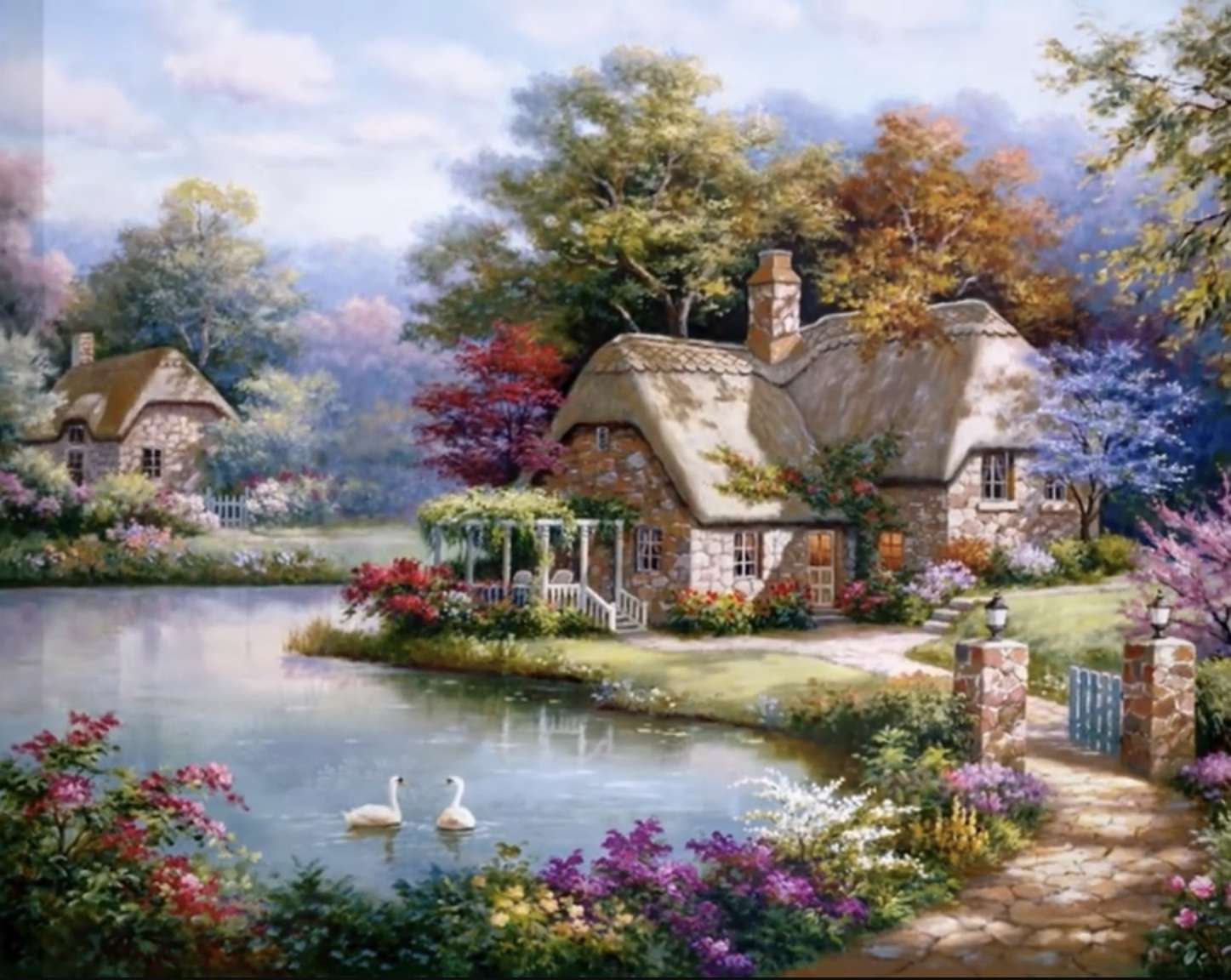 Maisons confortables sur le bord de l'eau puzzle en ligne