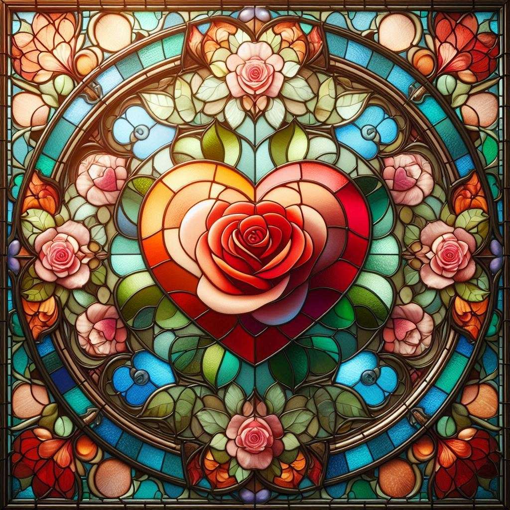 The heart, the rose and the glass online puzzle