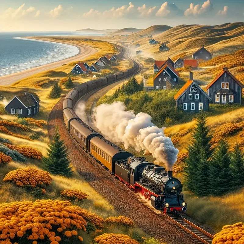 podróż pociągiem puzzle online