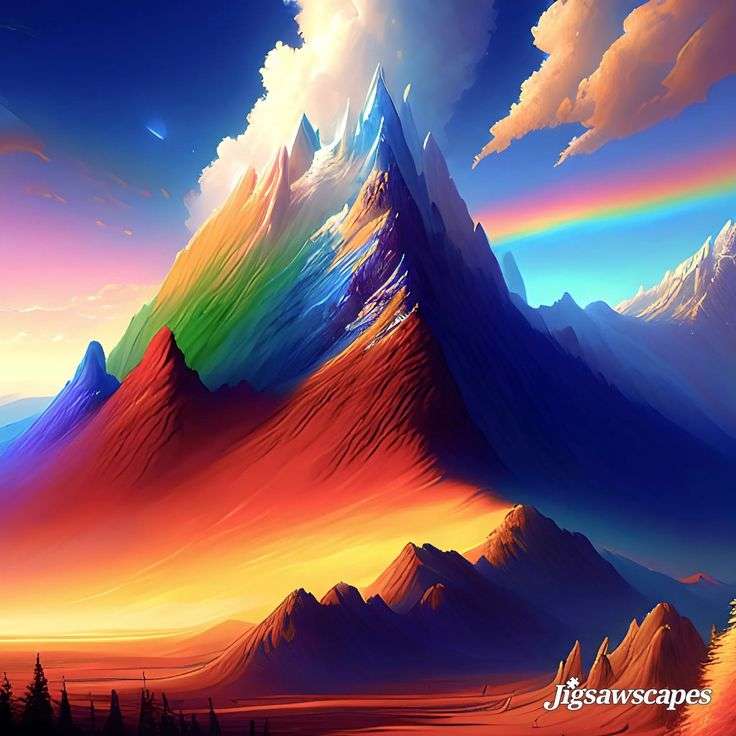Amazing mountains online puzzle