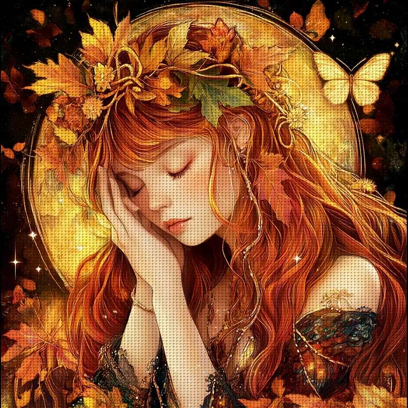 autumn lady online puzzle