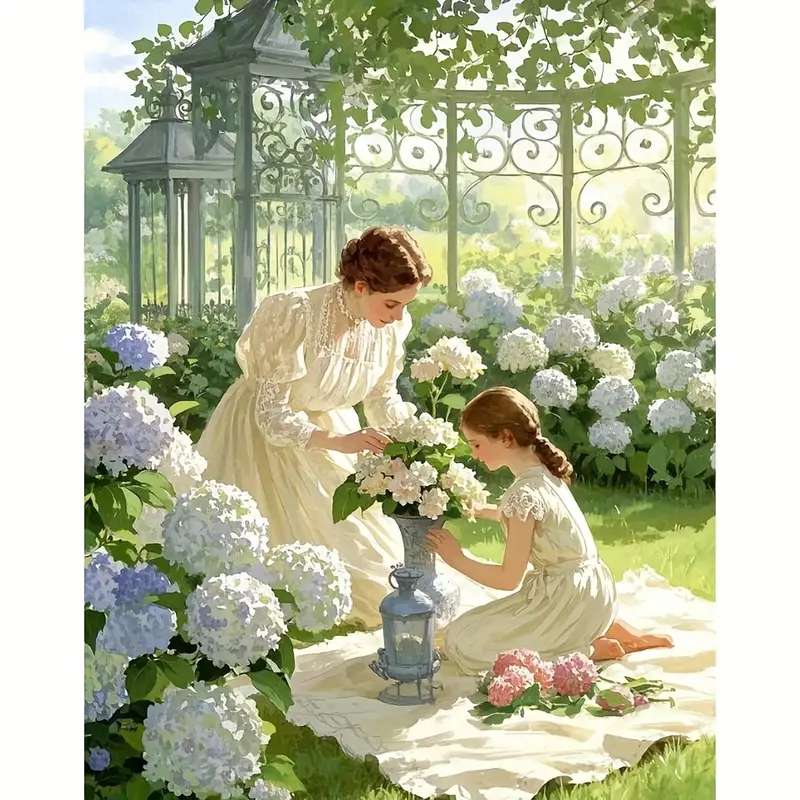 花瓶にアジサイを置きます ジグソーパズルオンライン