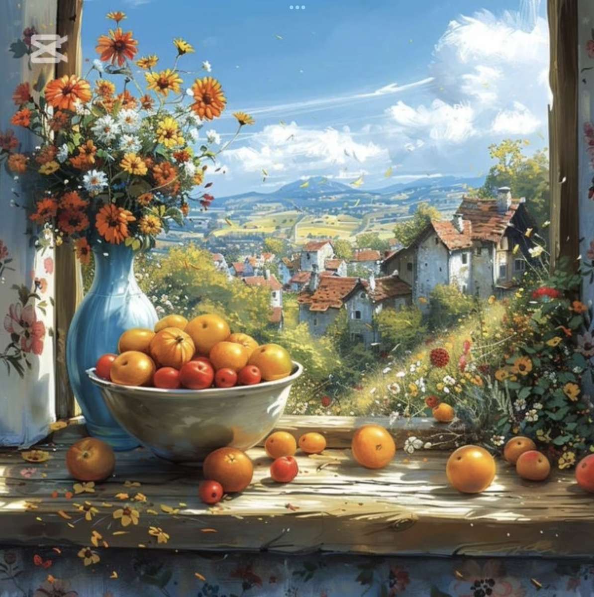 Kolorowe okno okna puzzle online
