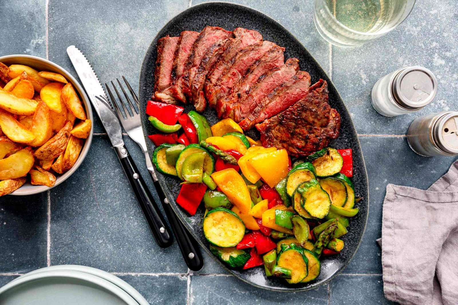Bistec De Falda A La Parrilla rompecabezas en línea