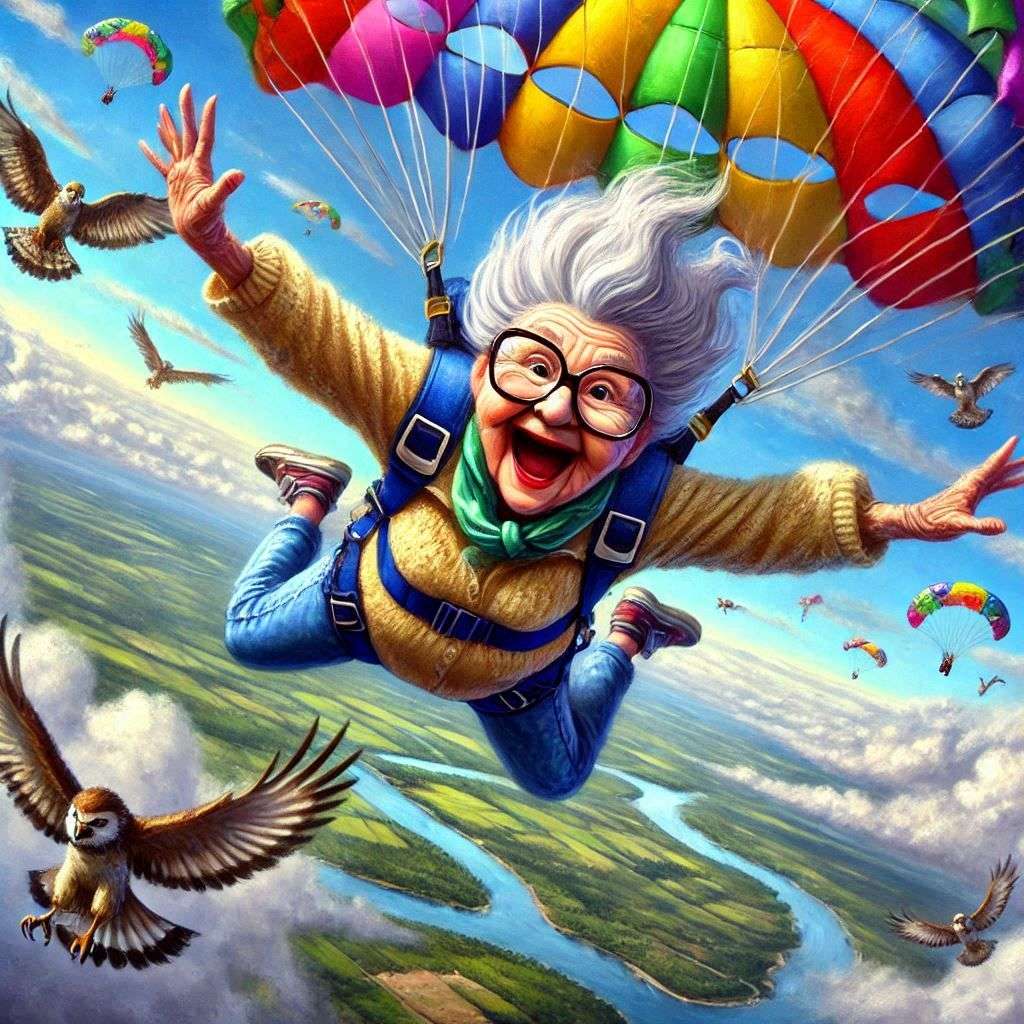 Grandmother's parachutist jigsaw puzzle online