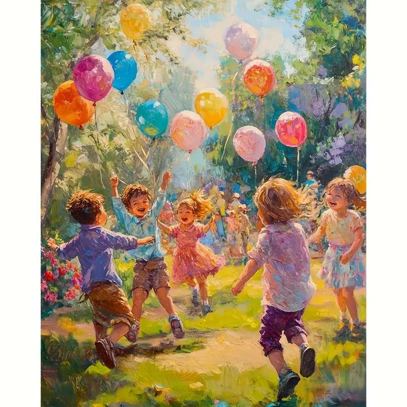 dziecięca zabawa z balonikami puzzle online