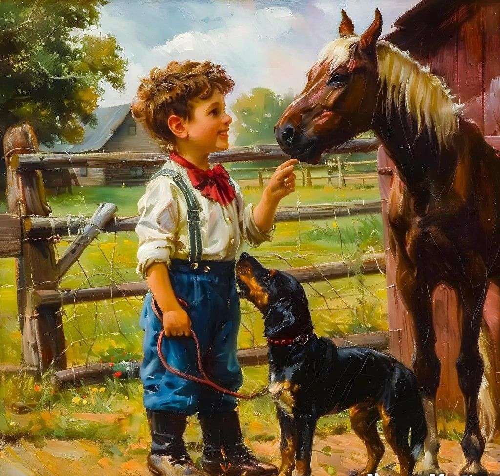 Na wsi z przyjaciółmi puzzle online