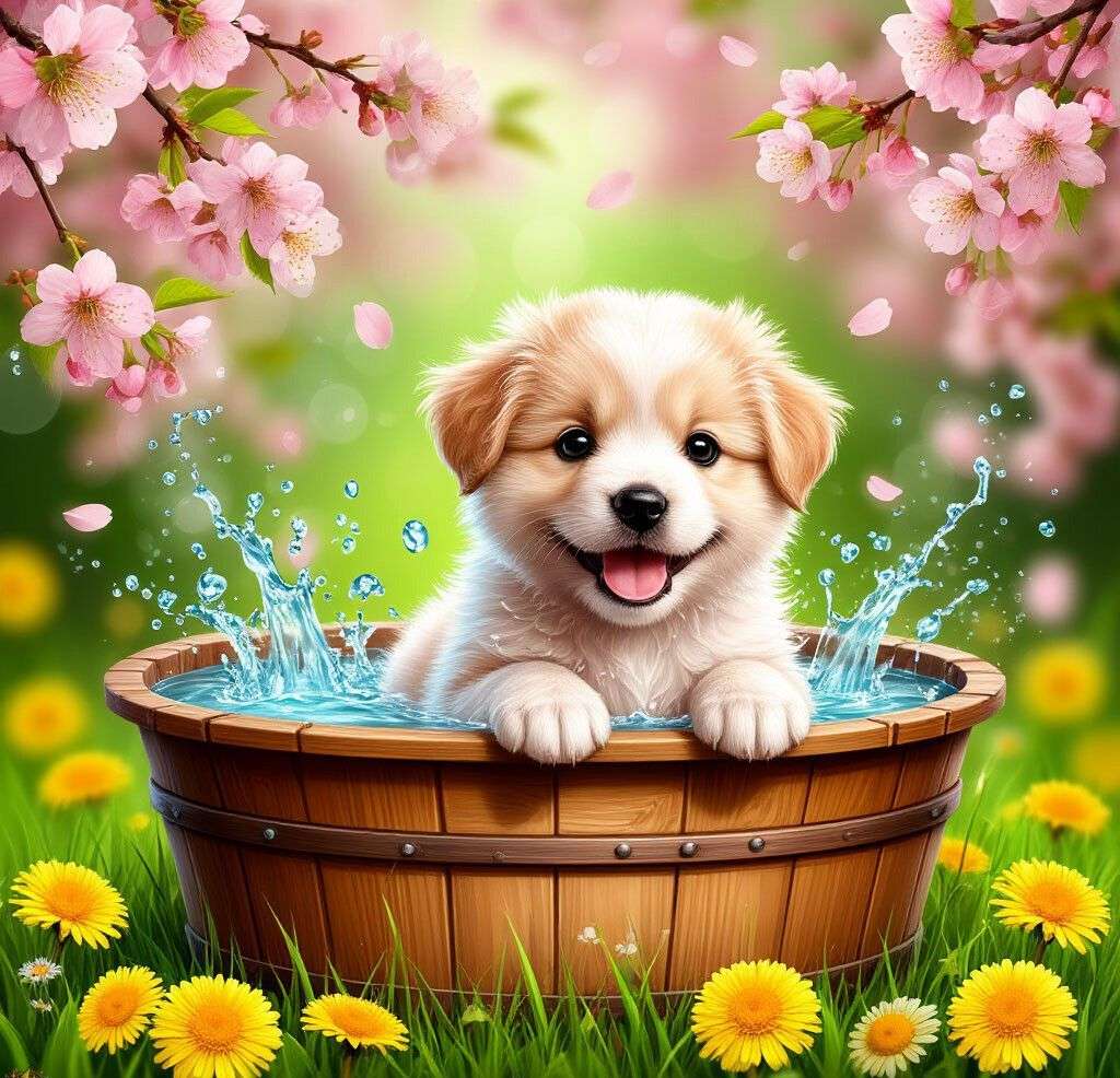 Śliczny szczeniak puzzle online