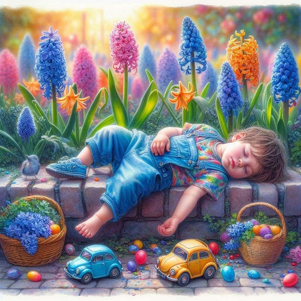 Śpi śpi słodki mały chłopiec puzzle online