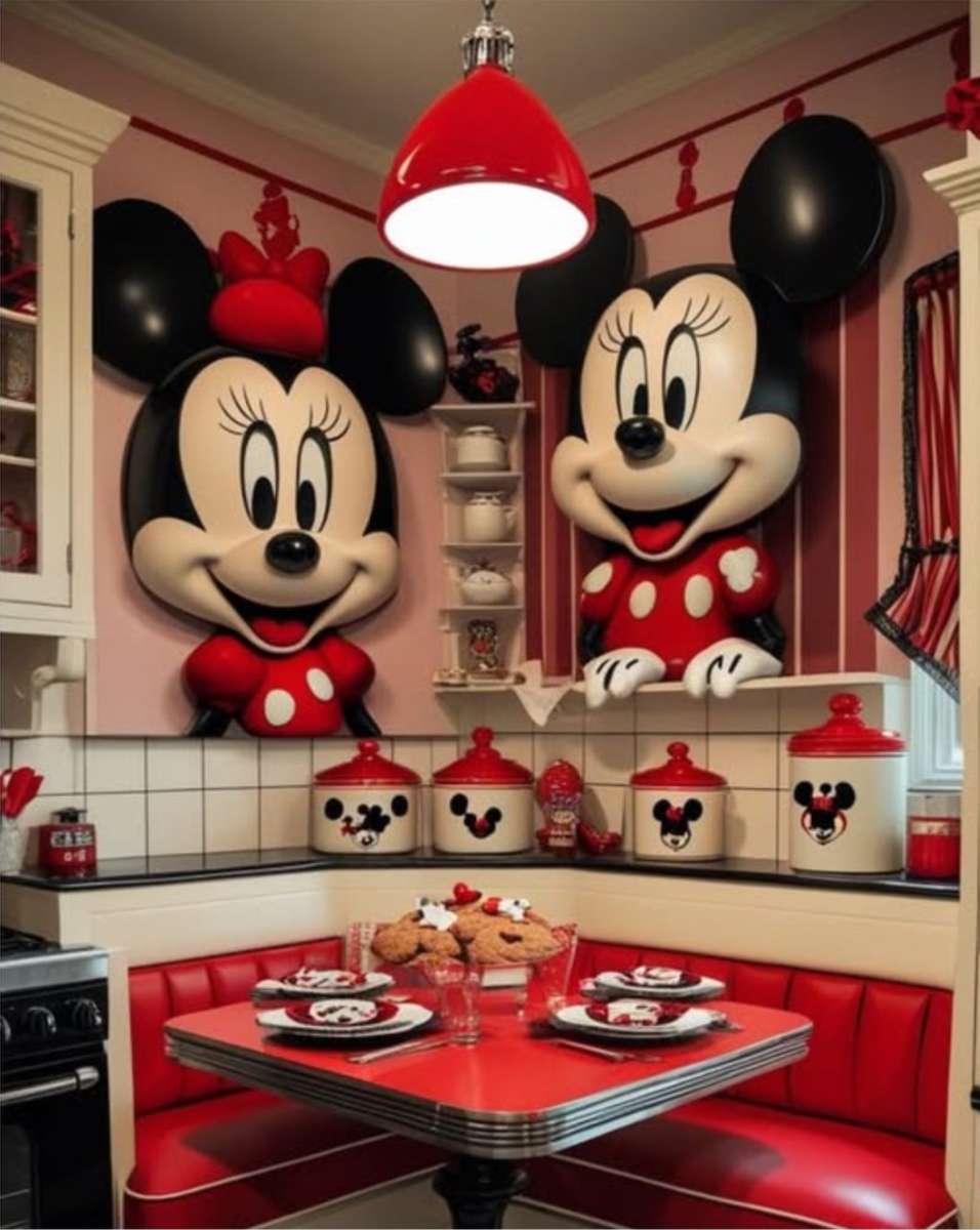 Café da manhã com Minnie e Mickey puzzle online