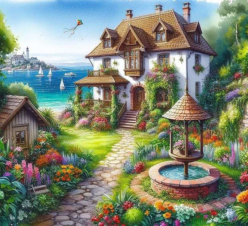 Piękna spokojna scena puzzle online