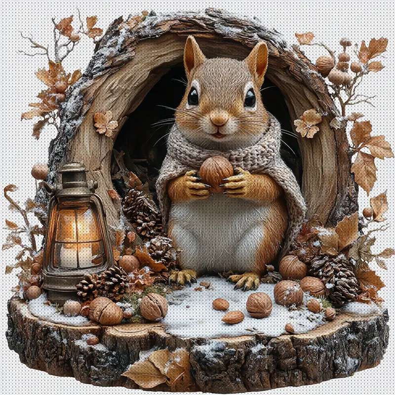 Squirrel with your wrestling for the winter online puzzle