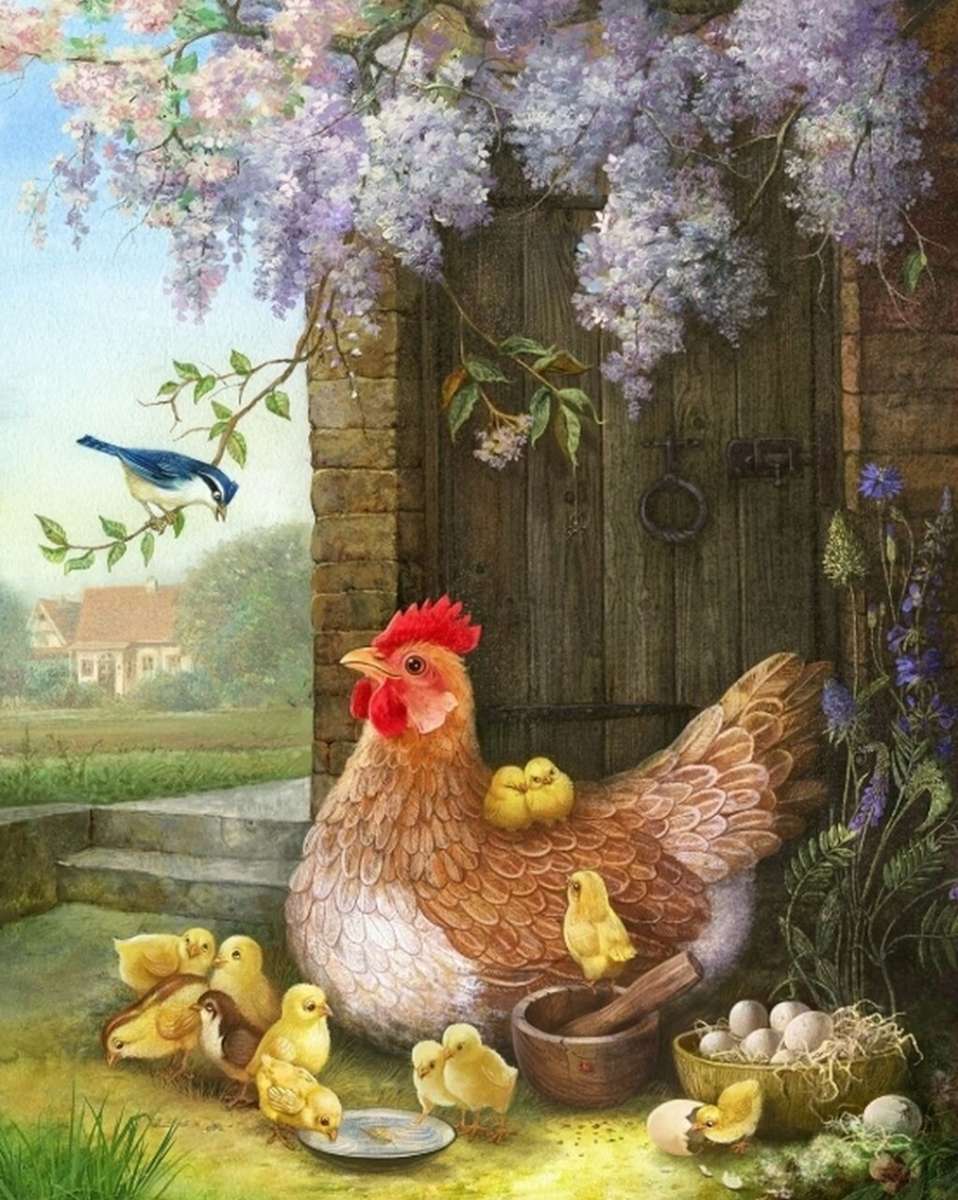 Kura z Pisklakami puzzle online
