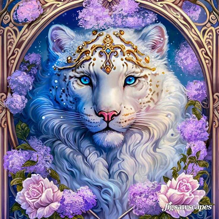 Przepiękny Tygrys Biały puzzle online
