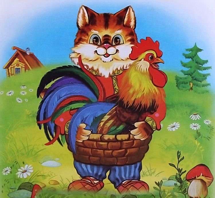 Opowieść „kot i kogut” puzzle online