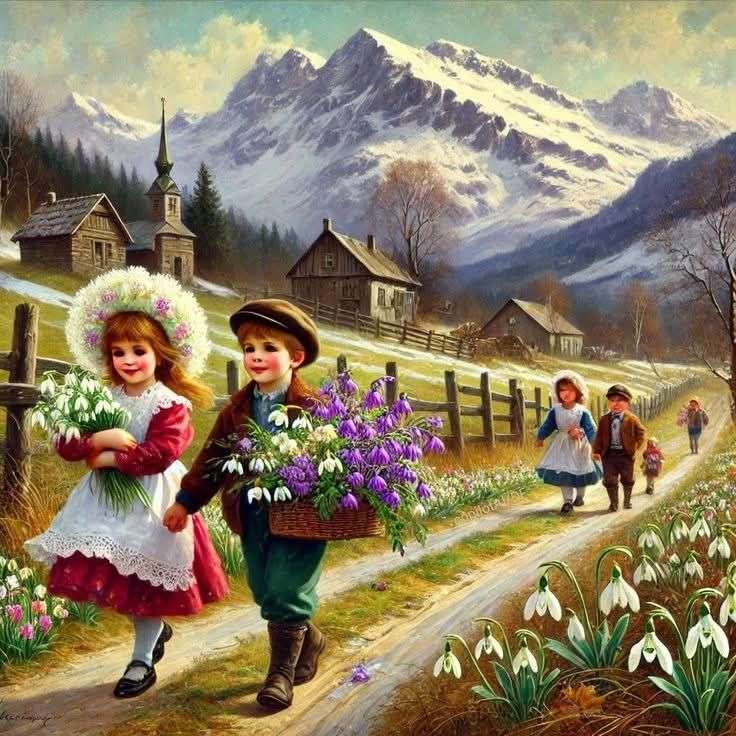 Barn går i skolan pussel på nätet