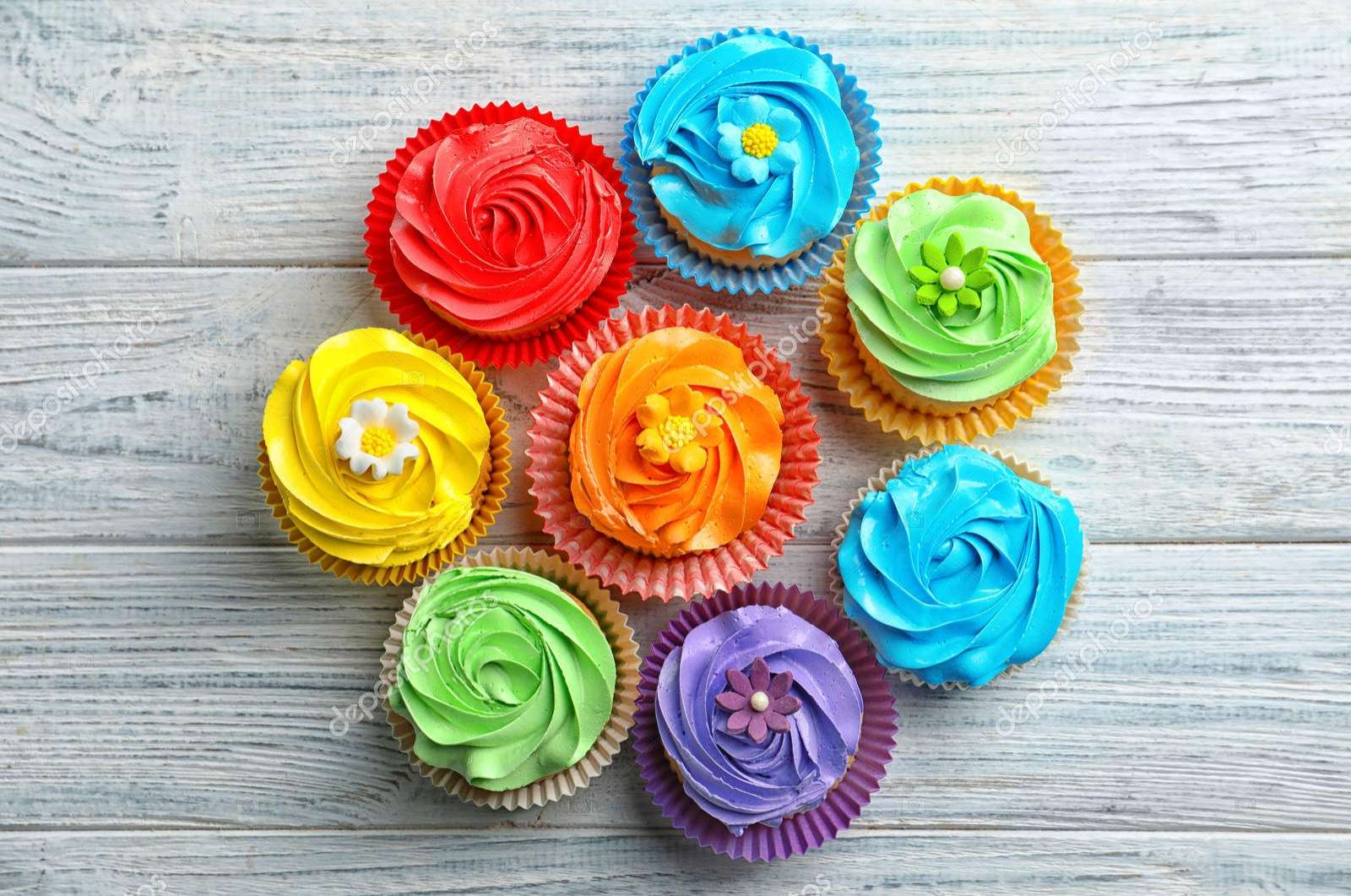 Цветни тарталети онлайн пъзел