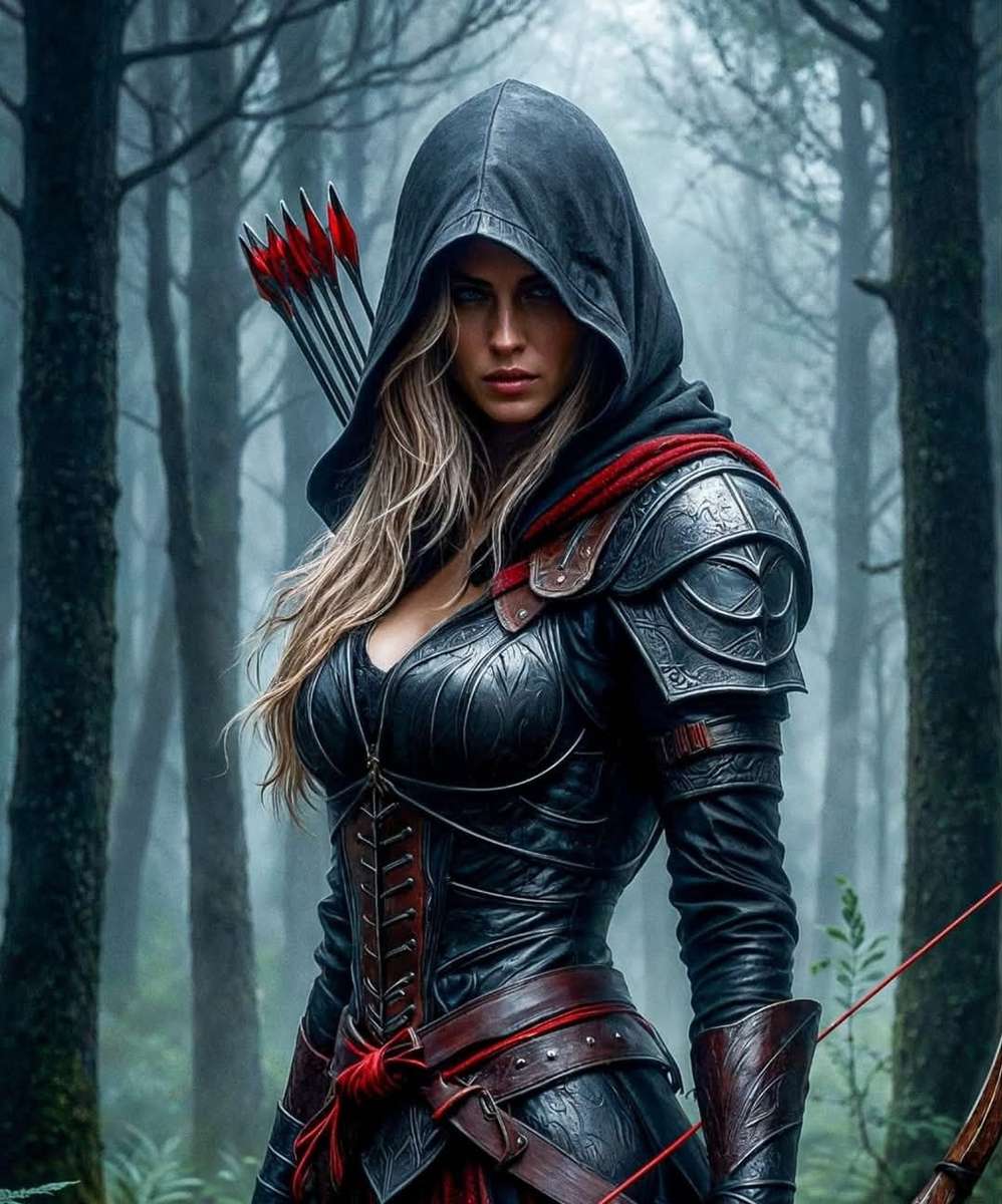 美しい金髪の射手 ジグソーパズルオンライン