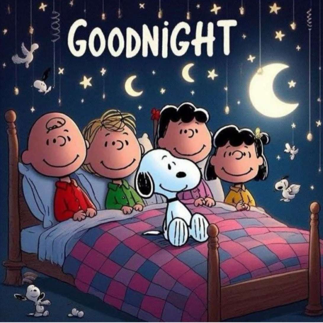 Snoopy’s friends say goodnight. online puzzle