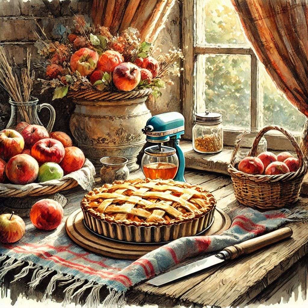 Aromatyczne szarlotka puzzle online