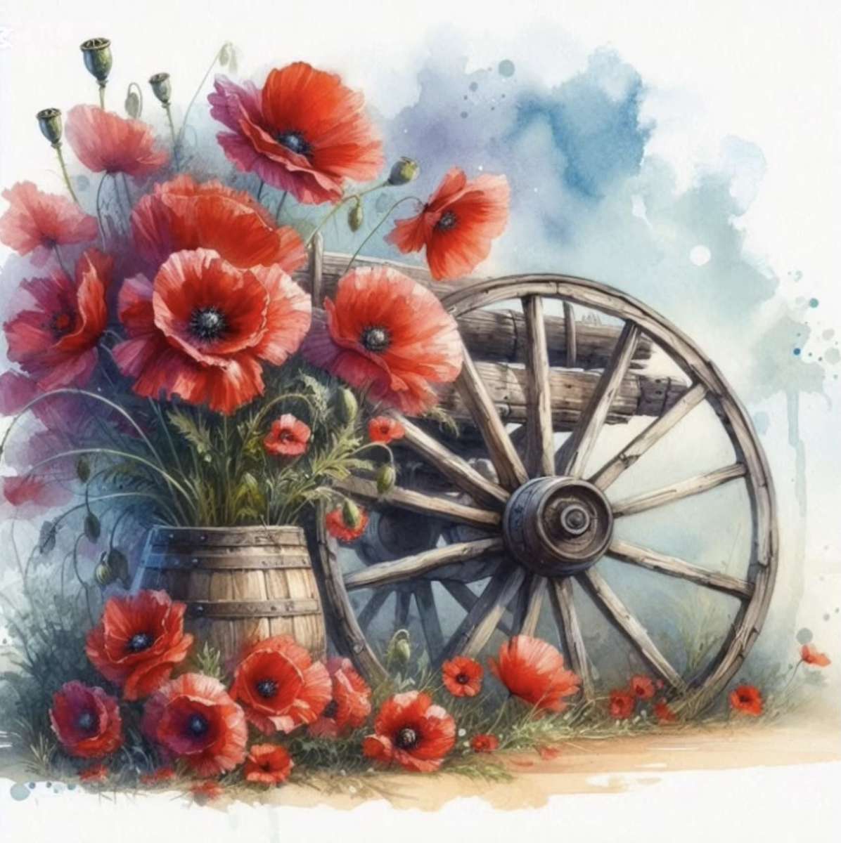 燃えるようなポピー ジグソーパズルオンライン