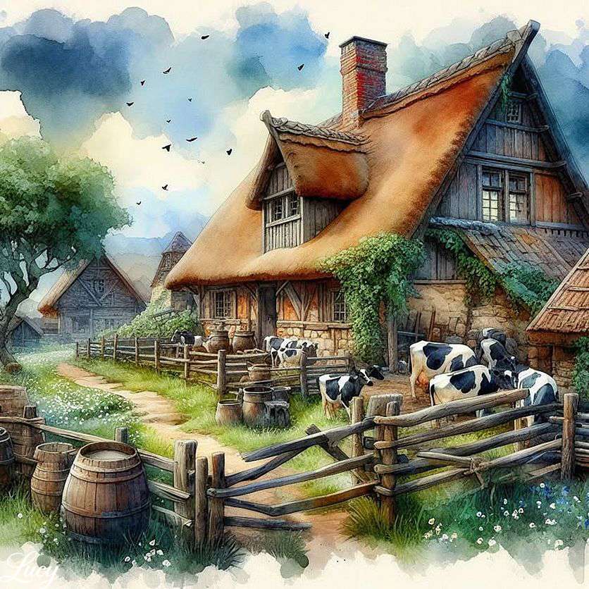 Krowy to delikatne, interesujące zwierzęta puzzle online