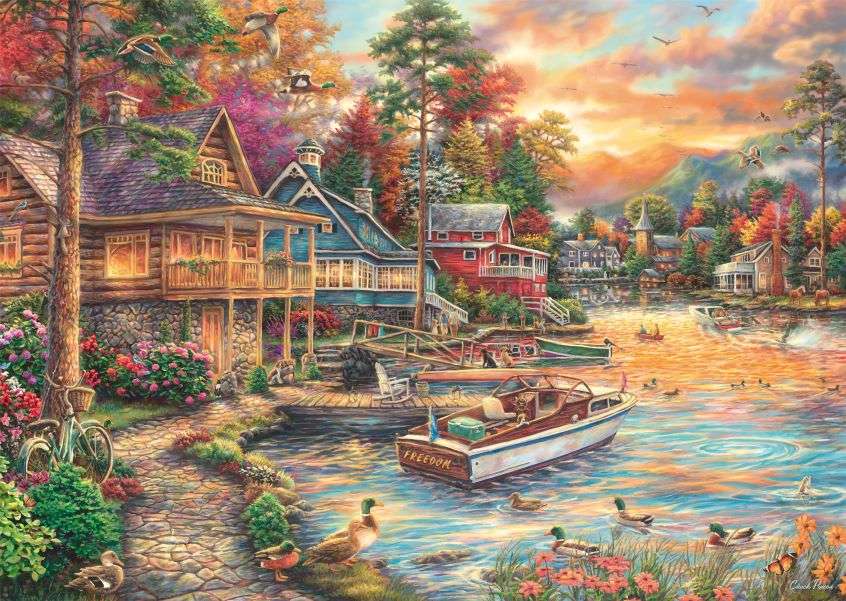 Case de vacanță la lac puzzle online