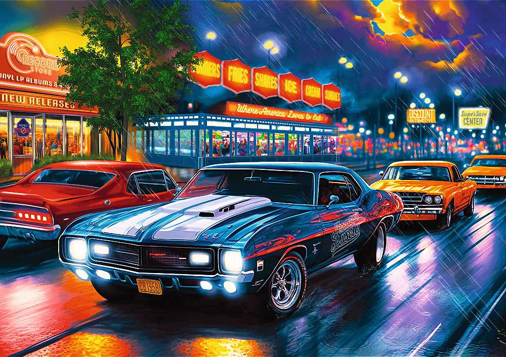 Night ride on the rain online puzzle