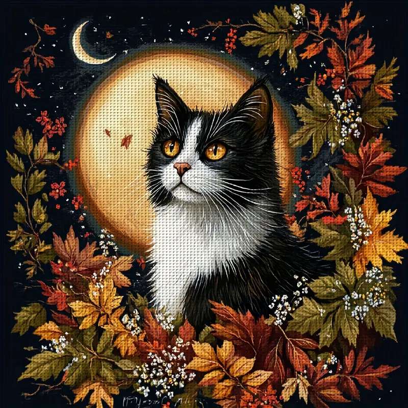 jesienny kot puzzle online