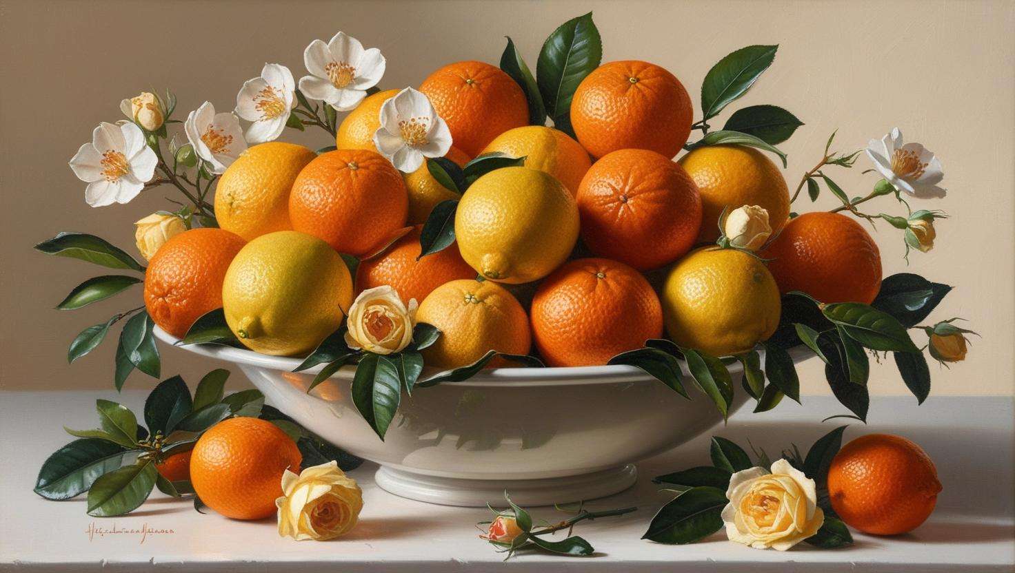 Citrus w kwitnących puzzle online