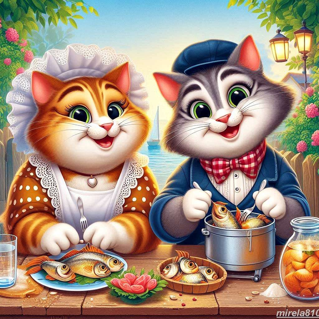 猫の朝食 ジグソーパズルオンライン