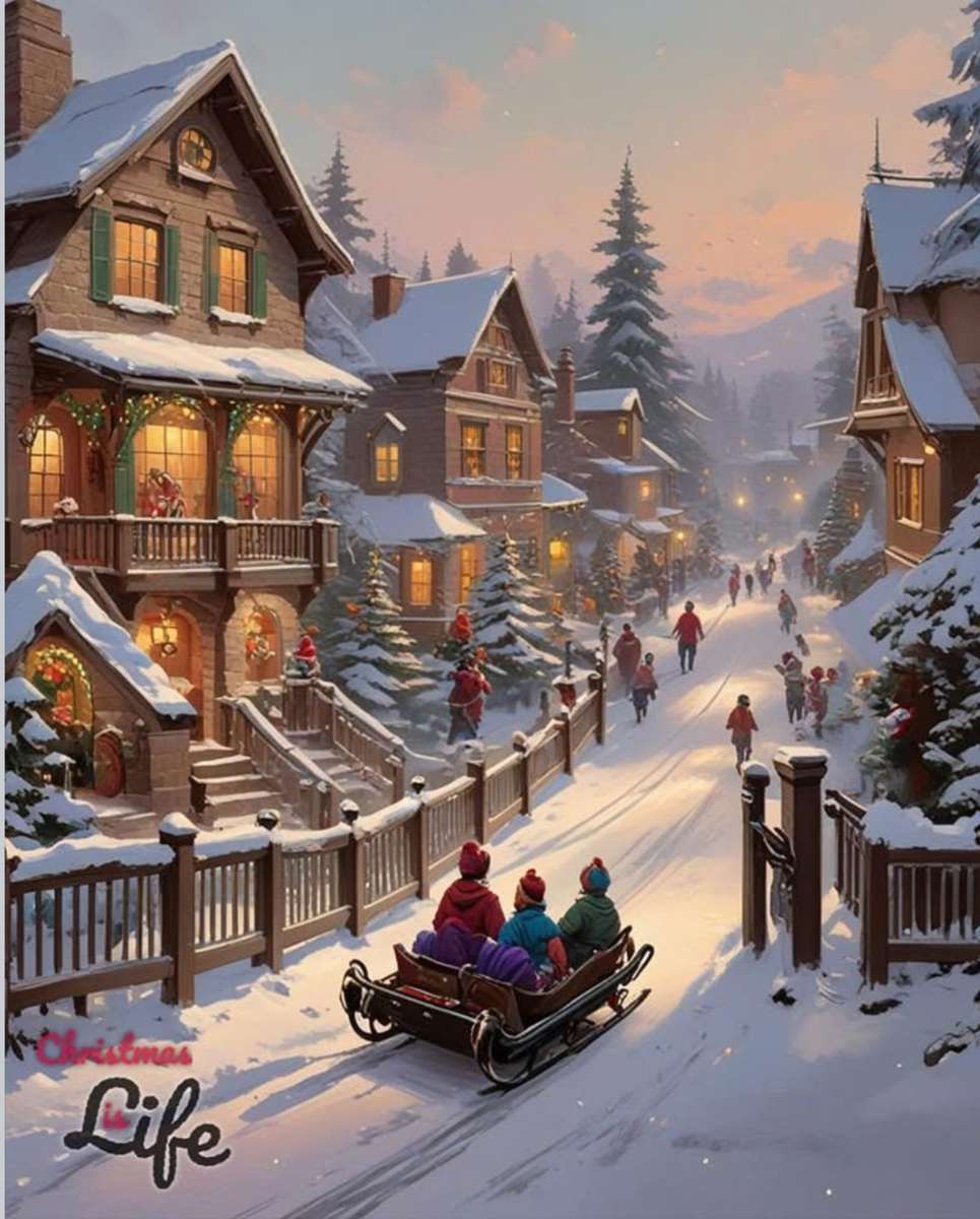 Sanie do tyłu z braćmi puzzle online