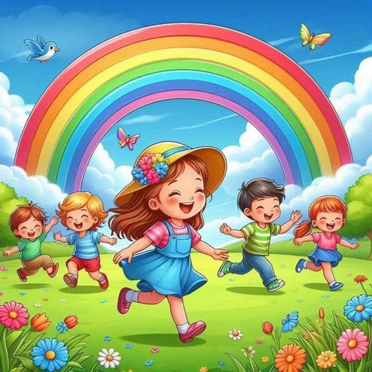 Kolory letniego dzieci puzzle online