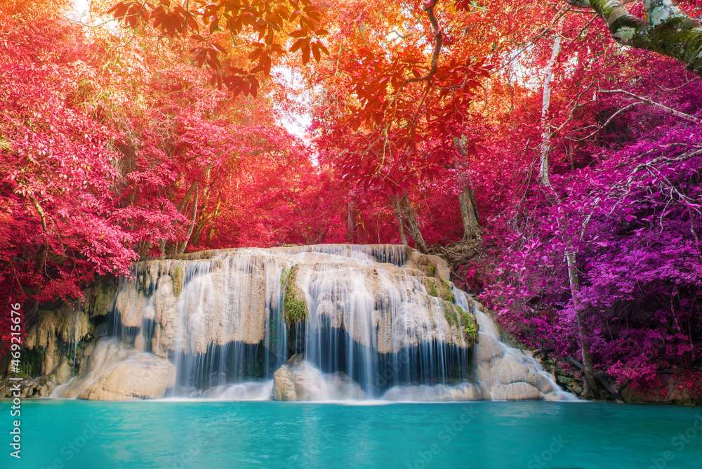 Wodospad Erawan Tajlandia puzzle online
