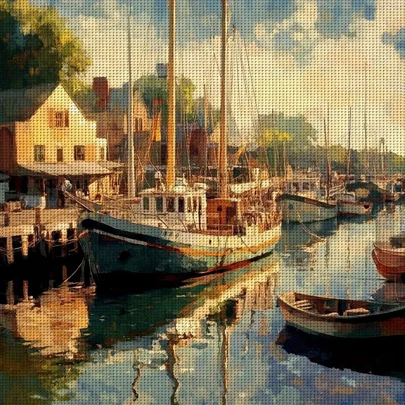 miasteczko portowe puzzle online