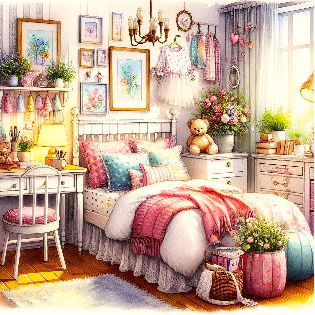 słodki pokoik Claudette puzzle online